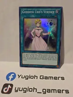 YUGIOH GODDESS URD'S VERDICT SUPER SHVA LIGHT PLAYED 1ST EDITION - Image 1