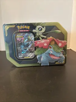 Pokemon 210-80529 TCG TAG Team Tin Booster Card Game Celebi &Venusaur Gx 1 - Image 1