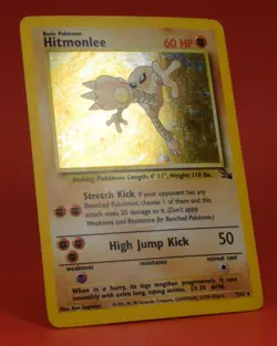 Pokemon TCG English Card Fossil Set Hitmonlee 7/62 Holo Rare - Image 3