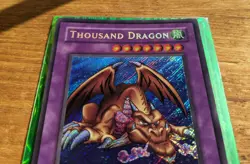 1996 Yu-Gi-Oh YuGiOh Holo Card Thousand Dragon MRD-143 English Konami - Image 5