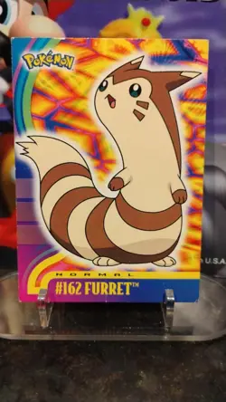 FURRET TV Animation Edition POKEMON Trading Card 2001 TOPPS #162 - Image 1