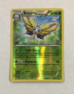 PokÃ©mon BEAUTUFLY Card 8/124 Reverse Holo Rare LP Dragons Exalted Light Play TCG - Image 1