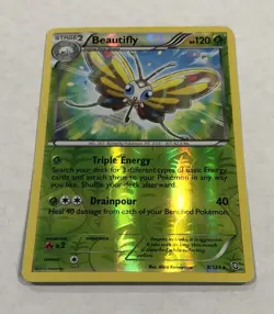 PokÃ©mon BEAUTUFLY Card 8/124 Reverse Holo Rare LP Dragons Exalted Light Play TCG - Image 2