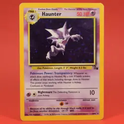 Pokemon TCG English Card Fossil Set Haunter 6/62 Holo Rare - Image 1