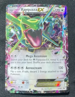 Pokemon TCG Trading Card 2015 Black Star Promo Rayquaza EX Holo Foil XY66 - Image 1