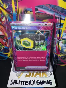 Maximum Belt Ace Spec Pokemon Tool Trainer Card Temporal Forces TEF 154 - Image 1