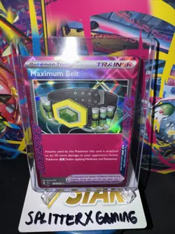Maximum Belt Ace Spec Pokemon Tool Trainer Card Temporal Forces TEF 154 - Image 2