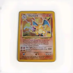 Charizard Pokemon Card 120 HP Fire Spin Attack 4/102 - Holo Rare - Image 1