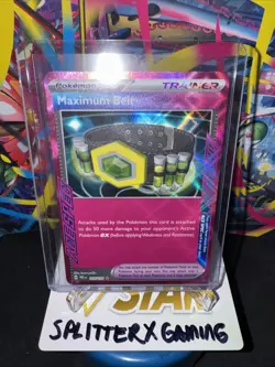 Maximum Belt Ace Spec Pokemon Tool Trainer Card Prismatic Evolutions PRE 117 - Image 2