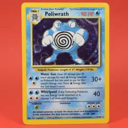 Pokemon TCG English Card Base Set Poliwrath 13/102 Holo Rare - Image 1