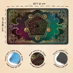 Mana Blast MTG Playmat Compatible with Magic YuGiOh TCG Card Game Accessory - Image 4