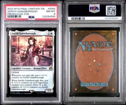 2025 MTG Final Fantasy FFVII EN Aerith Gainsborough Pre-Release Foil PSA 8 NM - Image 3