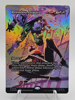 1x (25 MAR) Relentless Assault - FOIL - BORDERLESS MTG Marvel's Spider-Man - Image 1