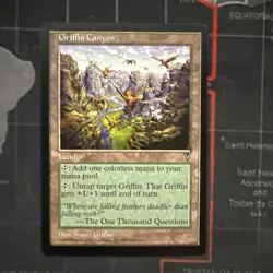 MTG Griffin Canyon Visions Near Mint NM Regular Vintage Old School Magic - Image 1