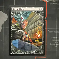 Sign in Blood (#P10-3) Textless Promo The List NM MTG Magic the Gathering - Image 1
