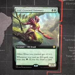 Leaf-Crowned Visionary - Foil - Extended Art - Dominaria United #414 MTG Magic T - Image 1