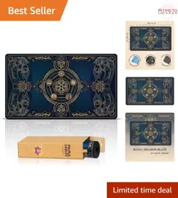 MTG Playmat Rubber Stitched Blue Compatible with Magic YuGiOh TCG - Image 1