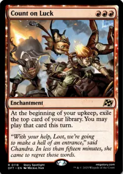 MTG Count on Luck Normal NM Aetherdrift Magic 118 - Image 1