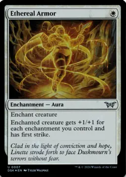 MTG Ethereal Armor Foil NM Duskmourn: House of Horror Magic 7 - Image 1