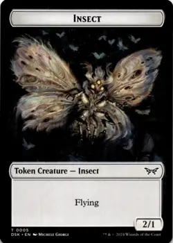MTG Insect (0005) Token Normal NM Duskmourn: House of Horror Magic 5 - Image 1