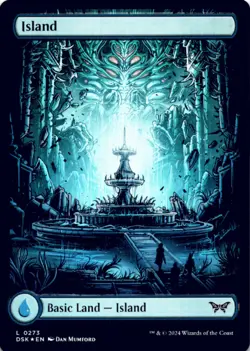 MTG Island (0273) - Full Art Foil NM Duskmourn: House of Horror Magic 273 - Image 1