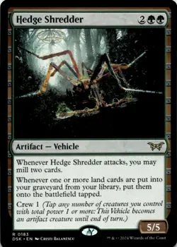 MTG Hedge Shredder Normal NM Duskmourn: House of Horror Magic 183 - Image 1