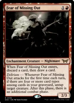 MTG Fear of Missing Out Normal NM Duskmourn: House of Horror Magic 136 - Image 1