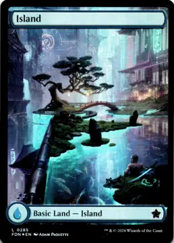 MTG Island (0285) Foil NM Foundations Magic 285 - Image 1