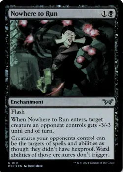MTG Nowhere to Run Foil NM Duskmourn: House of Horror Magic 111 - Image 1