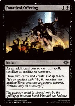 MTG Fanatical Offering Normal NM The Lost Caverns of Ixalan Magic 105 - Image 1