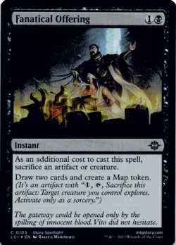 MTG Fanatical Offering Foil NM The Lost Caverns of Ixalan Magic 105 - Image 1