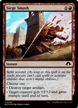 MTG Siege Smash Foil NM Modern Horizons 3 Magic 136 - Image 1