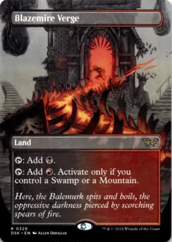 MTG Blazemire Verge (Borderless) Normal NM Duskmourn: House of Horror Magic 329 - Image 1
