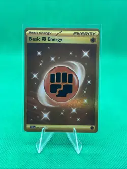 2021 Pokemon Scarlet & Violet Basic Fighting Energy Gold Hyper Rare #258/198 NM - Image 1