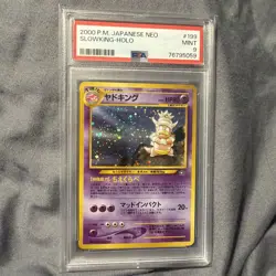 SLOWKING NEO GENESIS POKEMON JAPANESE #199 PSA #102483917 GRADED MINT 9 2000 - Image 1