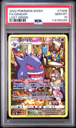 2022 POKEMON SWORD & SHIELD LOST ORIGIN #TG06 FULL ART/GENGAR PSA 10 - Image 1