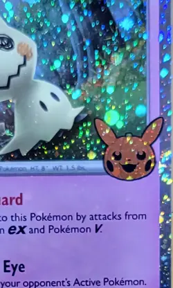 Pokemon Mimikyu Trick or Trade BOOster 037/091 Cosmos Holo Swirl NM - Image 3
