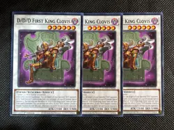 3x YuGiOh! - D/D/D First King Clovis DOOD-EN038 Common 1st Edition Near Mint - Image 1