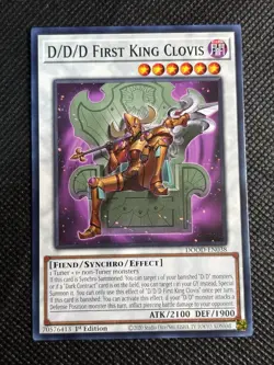 3x YuGiOh! - D/D/D First King Clovis DOOD-EN038 Common 1st Edition Near Mint - Image 2