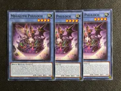 3x YuGiOh! - Megalith Phuloch DOOD-EN033 Common 1st Edition Near Mint - Image 1