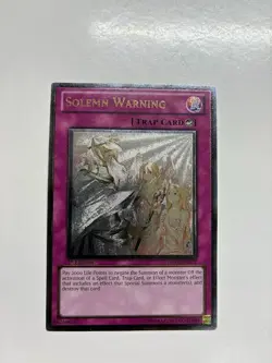 USA Seller Yugioh Solemn Warning DREV-EN077 Ultimate Rare 1st Editon NM - Image 1