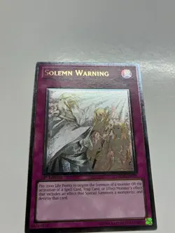 USA Seller Yugioh Solemn Warning DREV-EN077 Ultimate Rare 1st Editon NM - Image 3