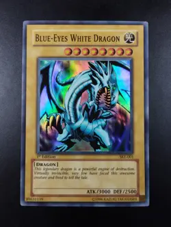 YUGIOH 2004 | BLUE-EYES WHITE DRAGON | SKE-001 | 1ST EDT | VERY GOOD (CLEAN) - Image 1