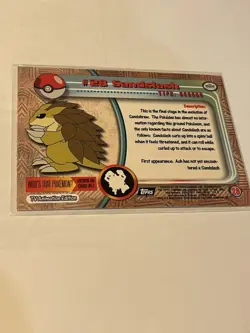 #28 Sandslash - Pokemon Topps Card - Black Logo NM US SELLER - Image 2