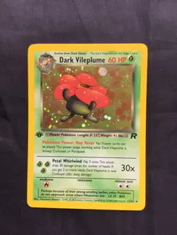 Pokemon Cards: Team Rocket 1st Edition Rare Holo: Dark Vileplume 13/82 - Image 1