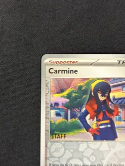Carmine 145/167 Regional Championships STAFF Promo Pokemon Card - Image 2