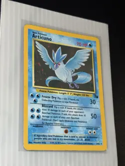 Pokemon TCG Articuno Fossil Holo Unlimited Rare Card 2/62 - Image 3