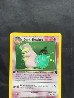 Pokemon Cards: Team Rocket 1st Edition Rare Holo: Dark Slowbro 12/82 - Image 2