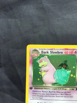 Pokemon Cards: Team Rocket 1st Edition Rare Holo: Dark Slowbro 12/82 - Image 3