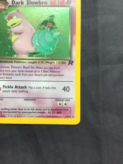 Pokemon Cards: Team Rocket 1st Edition Rare Holo: Dark Slowbro 12/82 - Image 5